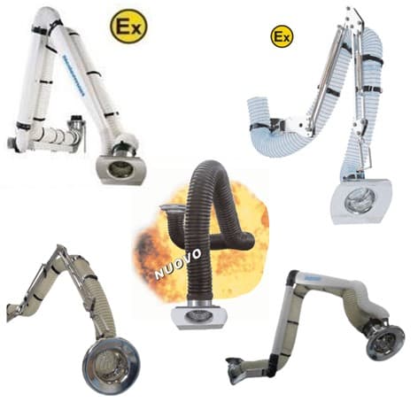 Bracci di aspirazione per applicazioni esplosive ATEX
